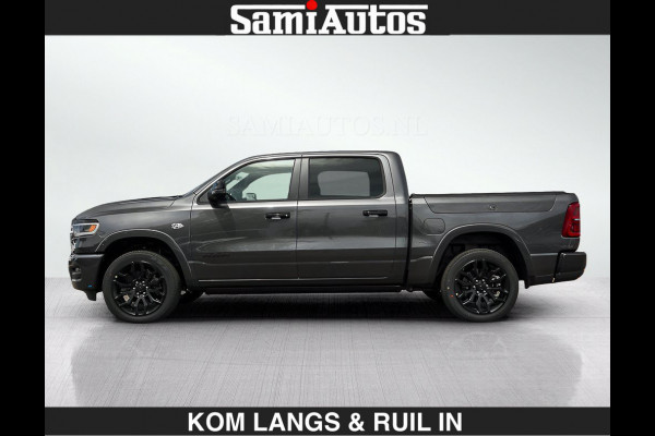 Dodge Ram LIMITED 2027 5.7 V8 HEMI | MAXIMAAL UITGERUST | NIEUWE KLEUR Granite Crystal Pearl met Ebony Red interior seats | DUBBELE CABINE | 5 PERSOONS | DC | Allernieuwste Limited 2027 in nieuwe kleur Granite Crystal Pearl  – volledig uitgerust met alle opties.