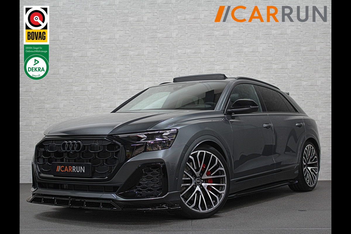 Audi Q8 60e Competition 490pk | 4WS | Massage | Carbon | Ventilatie | Valcona Leder+ Pakket | B&O Sound | 23'' | Alcantara hemel | Head-Up | Soft-Close | Panorama | 2x Memory | Trekhaak | Keyless-Entry | Luchtvering | Nieuw | Fabrieksgarantie.