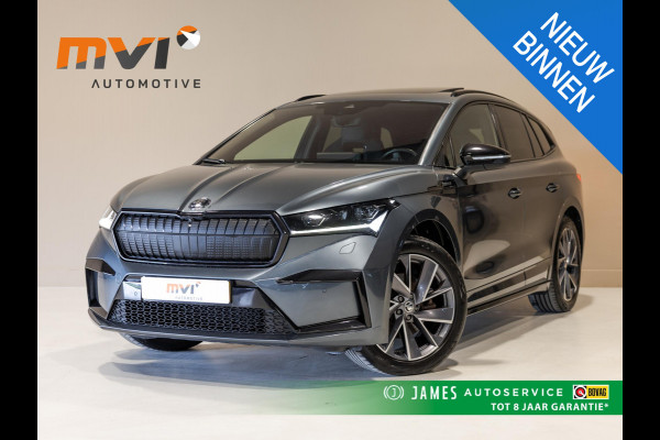 Škoda ENYAQ iV 60 Founders Edition Black Sportline / 179pk / Panorama dak / Achteruitrij camera / Memory stoelen /
