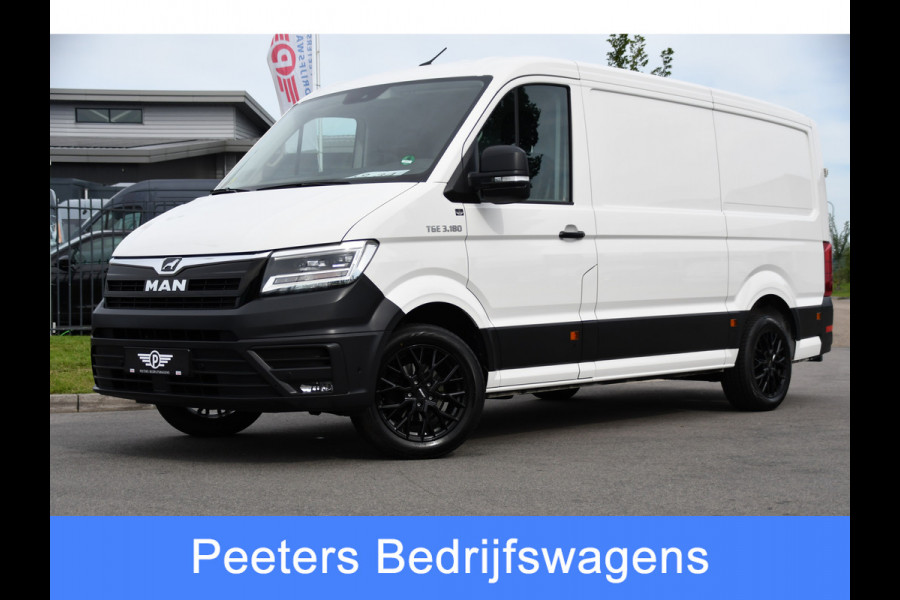 MAN TGE 3.180 35 2.0 L3H2 PB Edition Full Options! Adaptieve Cruise, Camera, Carplay, LED, 177pk, Automaat, Stoelverwarming, Multimedia, Geveerde stoel, Uniek!