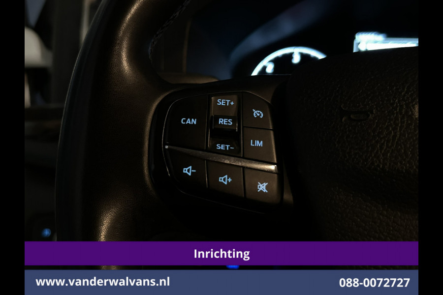 Ford Transit Custom 2.0 TDCI 130pk L2H1 Inrichting Euro6 Airco | Omvormer | Camera | LED | Android Auto | Cruisecontrol | 2800kg Trekhaak Verwarmde voorruit, Stoelverwarming, Parkeersensoren, Bijrijdersbank, Dakdragers