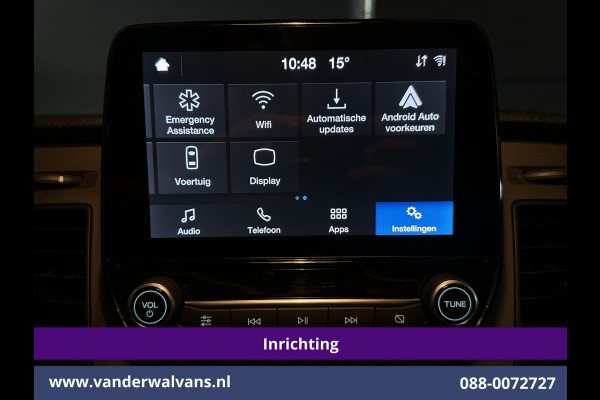 Ford Transit Custom 2.0 TDCI 130pk L2H1 Inrichting Euro6 Airco | Omvormer | Camera | LED | Android Auto | Cruisecontrol | 2800kg Trekhaak Verwarmde voorruit, Stoelverwarming, Parkeersensoren, Bijrijdersbank, Dakdragers