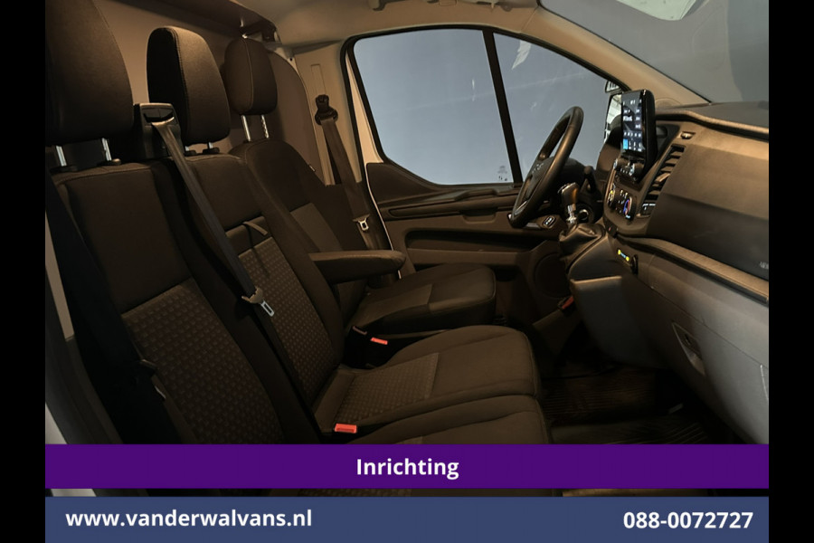 Ford Transit Custom 2.0 TDCI 130pk L2H1 Inrichting Euro6 Airco | Omvormer | Camera | LED | Android Auto | Cruisecontrol | 2800kg Trekhaak Verwarmde voorruit, Stoelverwarming, Parkeersensoren, Bijrijdersbank, Dakdragers