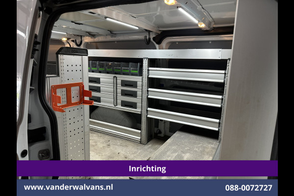 Ford Transit Custom 2.0 TDCI 130pk L2H1 Inrichting Euro6 Airco | Omvormer | Camera | LED | Android Auto | Cruisecontrol | 2800kg Trekhaak Verwarmde voorruit, Stoelverwarming, Parkeersensoren, Bijrijdersbank, Dakdragers