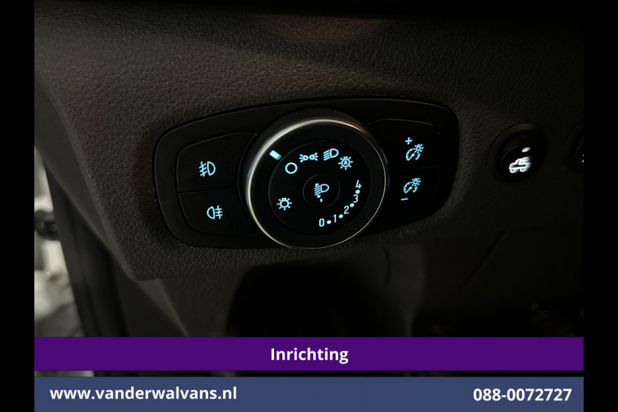 Ford Transit Custom 2.0 TDCI 130pk L2H1 Inrichting Euro6 Airco | Omvormer | Camera | LED | Android Auto | Cruisecontrol | 2800kg Trekhaak Verwarmde voorruit, Stoelverwarming, Parkeersensoren, Bijrijdersbank, Dakdragers