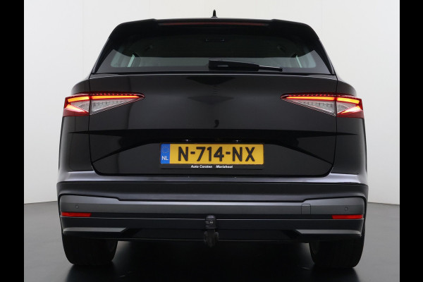 Škoda ENYAQ iV 80 204PK Chrystal Face Sport Pakket Trekhaak SOH 91% Stoel+Stuurverwarming 3-Zone Ecc Camera Apple Carplay Android Auto Navi Led Matrix Rijstrooksensor Isofix Keyless 1.000KG Trekgewicht Origineel Nederlandse Auto