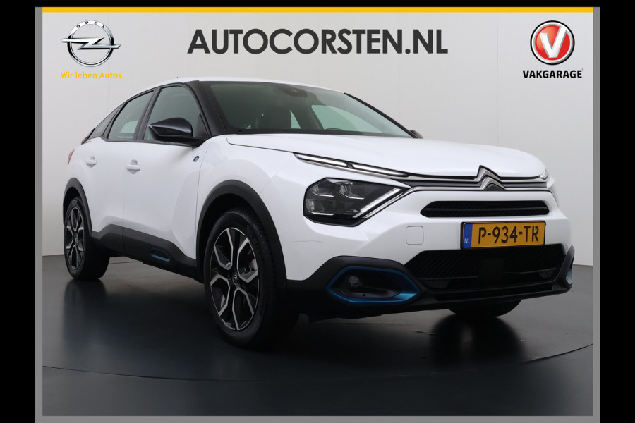 Citroën Ë-C4 Feel Pack 50kWh Head-Up Stoel+Stuurverwarming 360°Camera 3D-Navi Apple Carplay Adndroid Auto Ecc Pdc Voorruitverwarming Lmv Led Isofix Lane Assist Regen-Lichtsensor Dealeronderhouden Origineel Nederlandse Auto