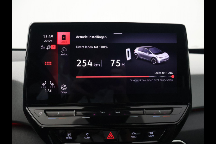 Volkswagen ID.3 PRO 58 KWH + SFEERVERLICHTING | ADAPTIVE CRUISE | 18 INCH | CAMERA | STOEL/STUURVERW. | CARPLAY