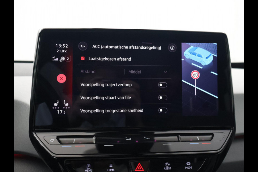 Volkswagen ID.3 PRO 58 KWH + SFEERVERLICHTING | ADAPTIVE CRUISE | 18 INCH | CAMERA | STOEL/STUURVERW. | CARPLAY