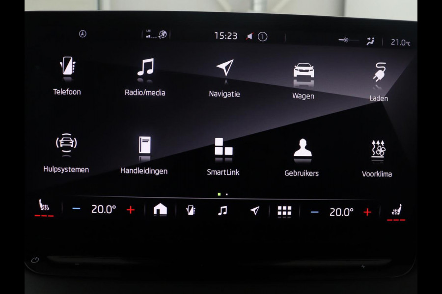Škoda Enyaq iV 60 Sportline | SOH 92,3% | Leder/alcantara | Adaptive cruise | Stuur/stoel verwarming | Climate control | 3 zone klimaat | Sfeerverlichting | Carplay | Camera | Park assist