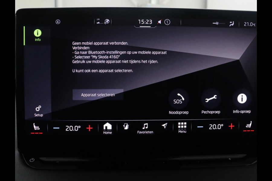 Škoda Enyaq iV 60 Sportline | SOH 92,3% | Leder/alcantara | Adaptive cruise | Stuur/stoel verwarming | Climate control | 3 zone klimaat | Sfeerverlichting | Carplay | Camera | Park assist