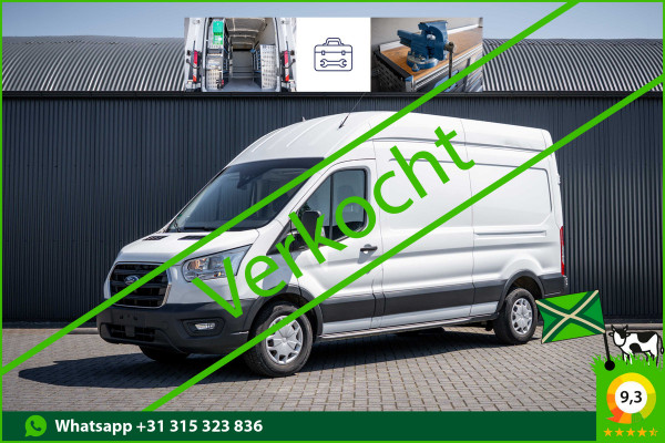 Ford Transit | L3H3 | 130Pk | Inrichting | 3-Zits | Camera | Cruise | PDC | Airco