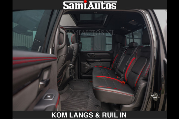 Dodge Ram TRX HELLCAT | 6.2 V8 712PK SUPERCHARGER | RODE STIKSELS | FULLY LOADED | CARBON | CREW CAB | DUBBELE CABINE | 5 PERSOONS | De specialist in Amerikaanse pick‑ups in Nederland en Europa.