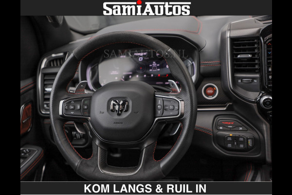 Dodge Ram TRX HELLCAT | 6.2 V8 712PK SUPERCHARGER | RODE STIKSELS | FULLY LOADED | CARBON | CREW CAB | DUBBELE CABINE | 5 PERSOONS | De specialist in Amerikaanse pick‑ups in Nederland en Europa.