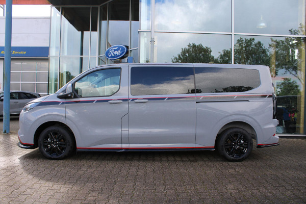 Ford Transit Custom 320 2.5 PHEV L2H1 Grey Platinum DC | Dubbele Cabine | Rijklaar | Dubbele zijschuifdeur | Dual-zone automatische airconditioning | Privacy glass | Groot middenconsole | Trekhaakvoorbereiding | Centrale dubbele vergrendeling | Driver Assistent Pack Ultimate | Verwarmbaar stuurwiel | 2 AGM accus | PHEV 1-fase oplaadkabel 10m | Vehicle Integration System