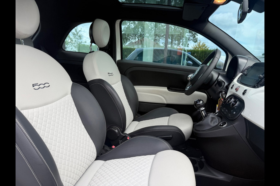 Fiat 500 1.0 Hybrid Dolcevita - Navi - Climate - Panodak - Parkeerhhulp - Lage stand