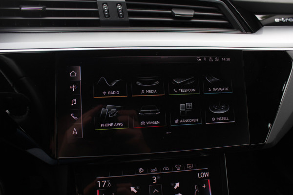 Audi e-tron 55 quattro S edition 95 kWh 46.023 km!. / SoH 94,6% / Panoramadak / 360Camera / Head-up / Luxe Leder / Luchtvering / 21'' / B&O / Softclose / Matrix LED / CarPlay / Dodehoek / DAB / ACC / Stoelmassage+Ventilatie