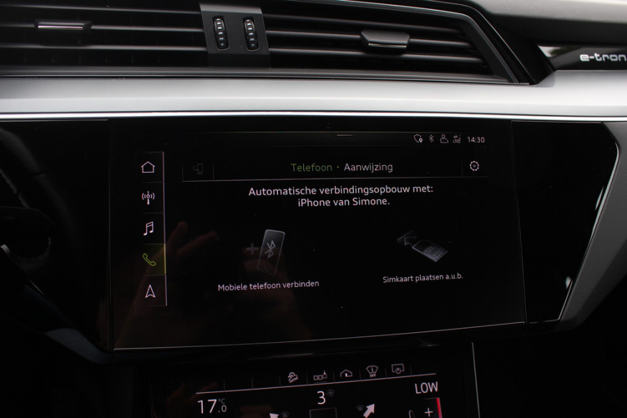 Audi e-tron 55 quattro S edition 95 kWh 46.023 km!. / SoH 94,6% / Panoramadak / 360Camera / Head-up / Luxe Leder / Luchtvering / 21'' / B&O / Softclose / Matrix LED / CarPlay / Dodehoek / DAB / ACC / Stoelmassage+Ventilatie