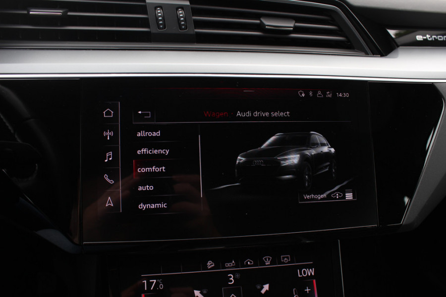Audi e-tron 55 quattro S edition 95 kWh 46.023 km!. / SoH 94,6% / Panoramadak / 360Camera / Head-up / Luxe Leder / Luchtvering / 21'' / B&O / Softclose / Matrix LED / CarPlay / Dodehoek / DAB / ACC / Stoelmassage+Ventilatie