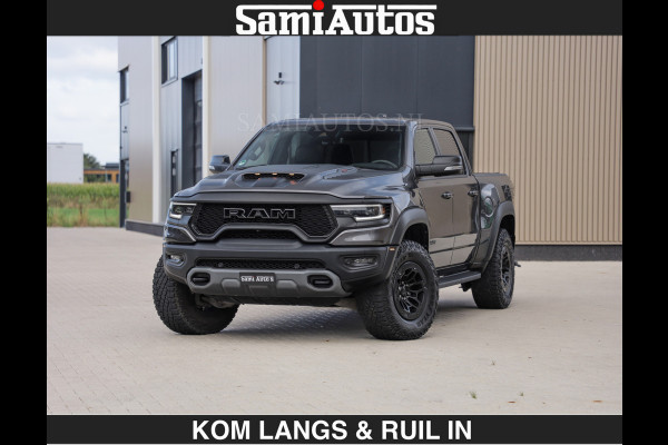 Dodge Ram TRX HELLCAT 712 PK 6.2 V8 | BOM VOL | GRANITE MET ZWART LEDER RODE STIKSELS | CREW CAB DUBBELE CABINE DC | 5 PERSOONS GRIJS KENTEKEN |
