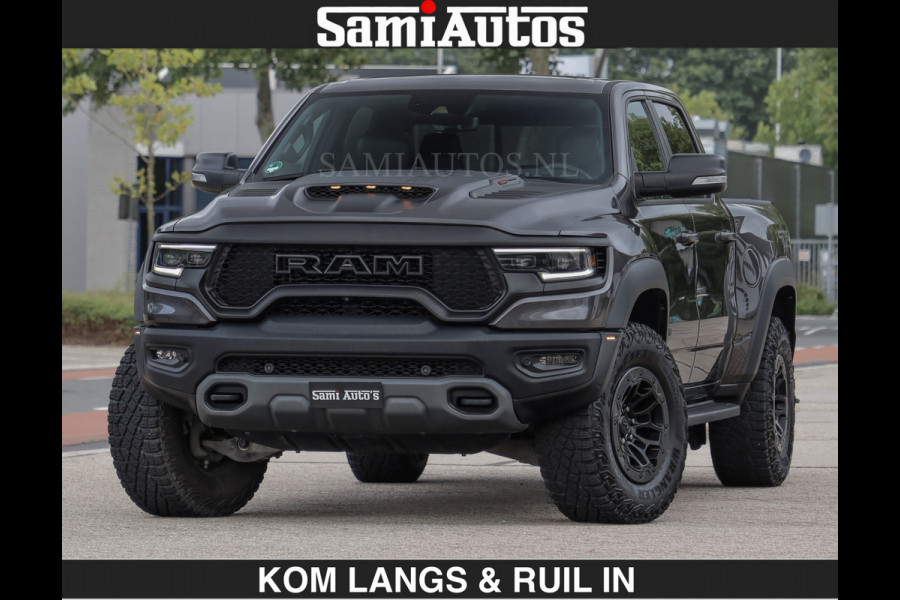 Dodge Ram TRX HELLCAT 712 PK 6.2 V8 | BOM VOL | GRANITE MET ZWART LEDER RODE STIKSELS | CREW CAB DUBBELE CABINE DC | 5 PERSOONS GRIJS KENTEKEN |