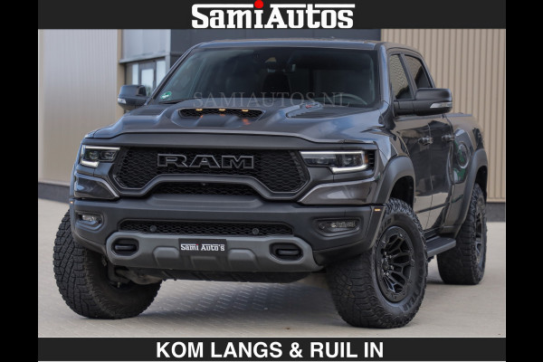 Dodge Ram TRX HELLCAT 712 PK 6.2 V8 | BOM VOL | GRANITE MET ZWART LEDER RODE STIKSELS | CREW CAB DUBBELE CABINE DC | 5 PERSOONS GRIJS KENTEKEN |