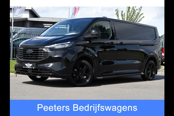 Ford Transit Custom 320 2.0 TDCI L2H1 Limited Black Edition Adaptieve Cruise, Camera, Carplay, 2 x Schuifdeur, 170pk, Automaat, Sensoren, Trekhaak, Stoelverwarming, Multimedia, Uniek!