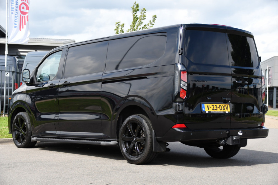 Ford Transit Custom 320 2.0 TDCI L2H1 Limited Black Edition Adaptieve Cruise, Camera, Carplay, 2 x Schuifdeur, 170pk, Automaat, Sensoren, Trekhaak, Stoelverwarming, Multimedia, Uniek!