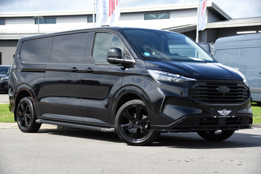 Ford Transit Custom 320 2.0 TDCI L2H1 Limited Black Edition Adaptieve Cruise, Camera, Carplay, 2 x Schuifdeur, 170pk, Automaat, Sensoren, Trekhaak, Stoelverwarming, Multimedia, Uniek!