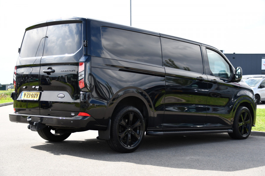 Ford Transit Custom 320 2.0 TDCI L2H1 Limited Black Edition Adaptieve Cruise, Camera, Carplay, 2 x Schuifdeur, 170pk, Automaat, Sensoren, Trekhaak, Stoelverwarming, Multimedia, Uniek!