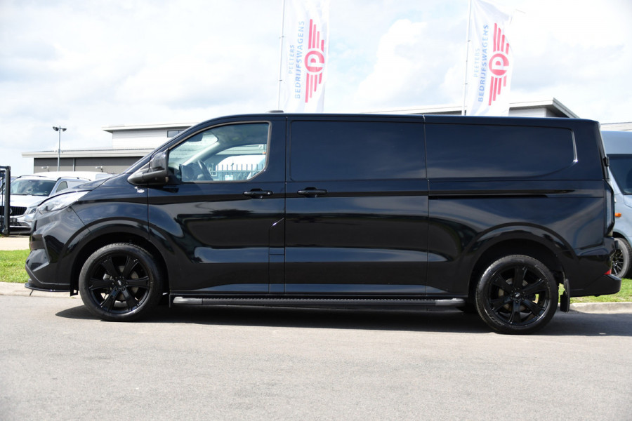 Ford Transit Custom 320 2.0 TDCI L2H1 Limited Black Edition Adaptieve Cruise, Camera, Carplay, 2 x Schuifdeur, 170pk, Automaat, Sensoren, Trekhaak, Stoelverwarming, Multimedia, Uniek!