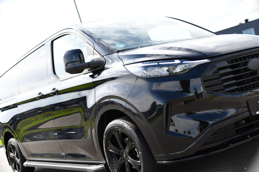 Ford Transit Custom 320 2.0 TDCI L2H1 Limited Black Edition Adaptieve Cruise, Camera, Carplay, 2 x Schuifdeur, 170pk, Automaat, Sensoren, Trekhaak, Stoelverwarming, Multimedia, Uniek!