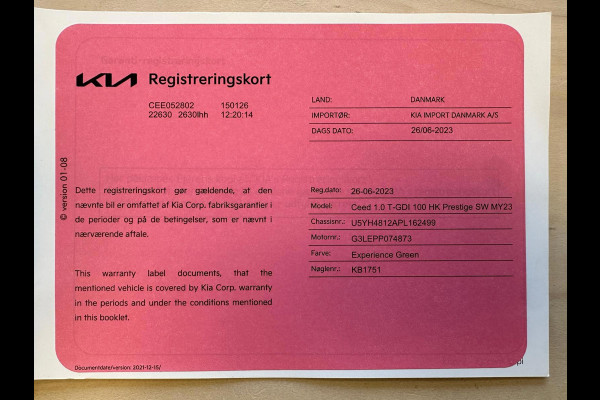 Kia Ceed Sportswagon 1.0 T-GDi DynamicLine|TREKHAAK|CARPLAY+ANDROID AUTO|STOEL+STUURVERW|CAMERA|CRUISE,CLIMATE|1E EIG.|INCL.BTW|