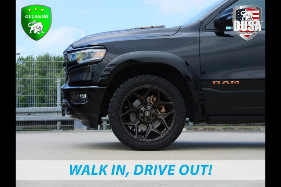 RAM 1500 Limited | 5.7 V8 | 4x4 | Crew Cab | Guerrilla Exhaust | RAMBAR | 22 inch 4play | Accent kleur | Full option Nieuw binnen!