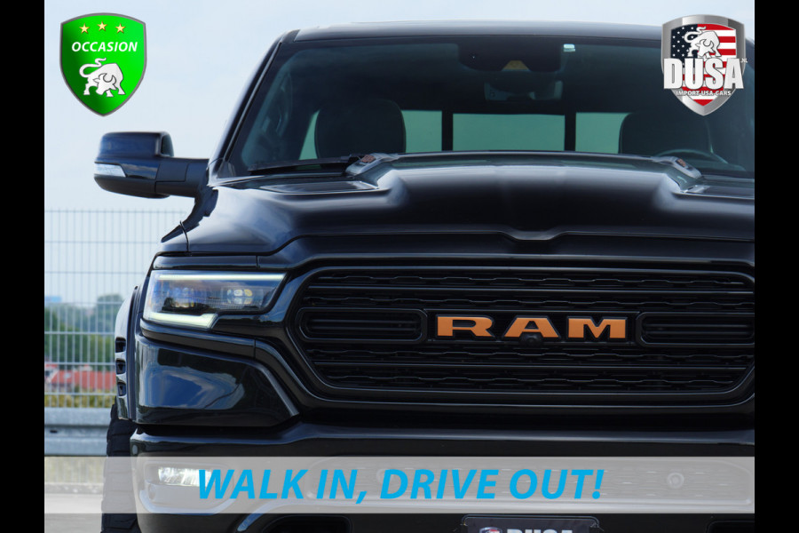 RAM 1500 Limited | 5.7 V8 | 4x4 | Crew Cab | Guerrilla Exhaust | RAMBAR | 22 inch 4play | Accent kleur | Full option Nieuw binnen!