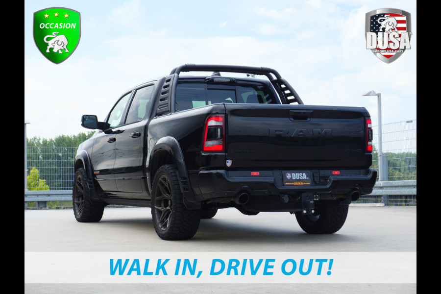 RAM 1500 Limited | 5.7 V8 | 4x4 | Crew Cab | Guerrilla Exhaust | RAMBAR | 22 inch 4play | Accent kleur | Full option Nieuw binnen!