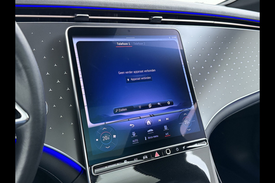 Mercedes-Benz EQE 350+ Launch Ed. Luxury Line 91kWh SOH 100% Leder+Verwarmd Panoramadak Adap.Cruise Burmester®3D-Surround-Audio Memory Navi Camera Lmv Pdc High Perf.-Led Elek.Achterklep DAB+ Privacy Glas 1e Eigenaar Dealeronderhouden Origineel Nederlandse Auto
