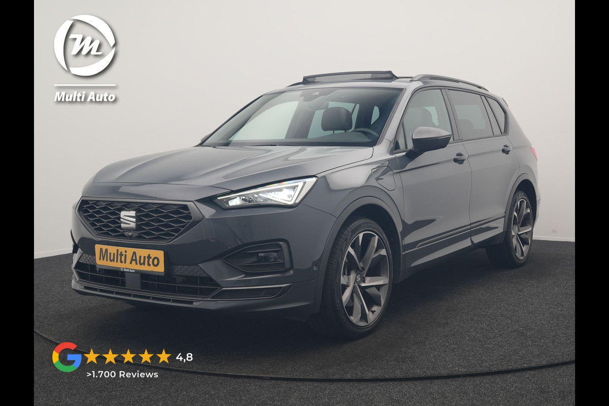 Seat Tarraco 1.4 TSI e-Hybrid FR Business Intense PHEV 245pk Dealer O.H. | Trekhaak Af Fabriek | Panodak | Adaptive Cruise | 360 Camera | Lederen Sportstoelen Memory & Verwarmd | Keyless | Blis | Stuur Verwarmd | Apple Carplay | Navigatie | DAB | 20"L.M | Plug In Hybrid |