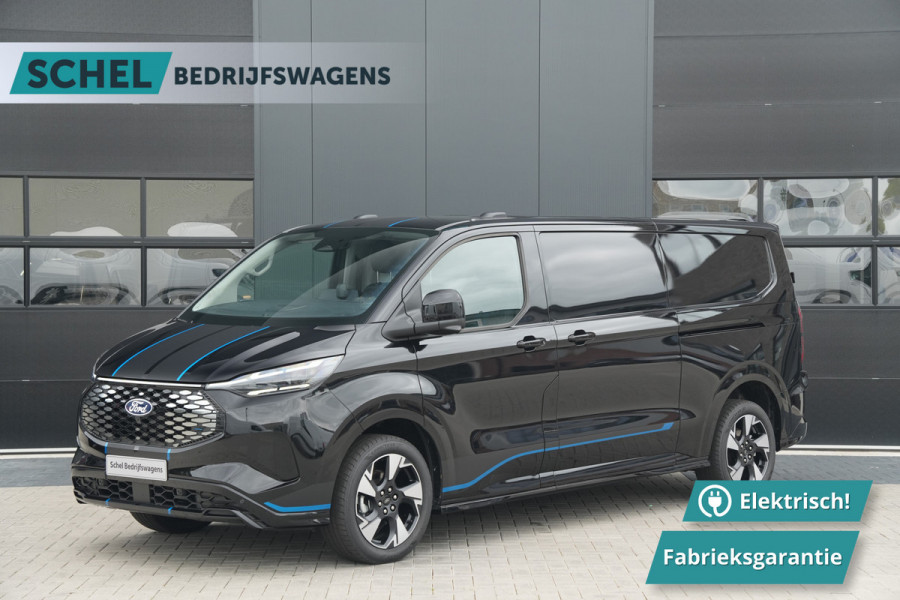 Ford E-Transit Custom 340 L2H1 Sport 71 kWh 218pk - 2x Schuif - ACC - B&O - Navi - Stoel/Stuurverwarming - 360 Camera - Trekhaak - Rijklaar