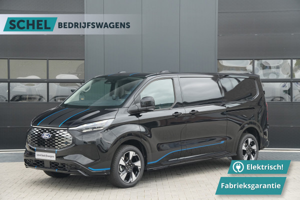 Ford E-Transit Custom 340 L2H1 Sport 71 kWh 218pk - 2x Schuif - ACC - B&O - Navi - Stoel/Stuurverwarming - 360 Camera - Trekhaak - Rijklaar