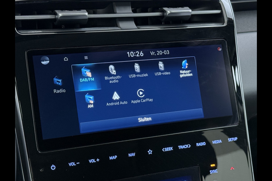 Hyundai Tucson 265PK PHEV Hybrid 4WD Navi Camera Adap.Cruise SOH 100% Apple Carplay Android Pdc ECC Comfort Smart Hybrid Isofix DAB Elek.Achterklep Stoel+Stuurverwarming Led Lmv Keyless Regensensor AWD Origineel Nederlandse Auto Plug In Hybride