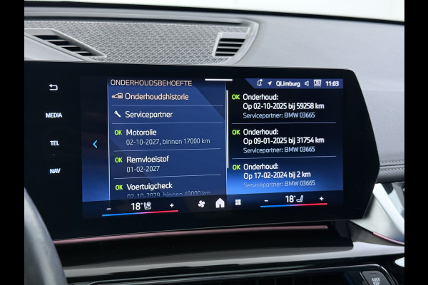 BMW X1 xDrive30e 327pk M-sport SOH 95% Leer Pano-Dak/Hef-Dak M-Sportstoelen+Elektr.+Geheugen+Verwarmd Trekhaak Harman-Kardon Adaptive-L Adaptive-Cruise AWD StuurVerwarmd Zwarte-Hemel Travelpack Park-Assist Pdc Draadloze lader Innovations-pakket Comfort-Pack €75.000,- Nieuw  Orig.NL auto! 1.800kg trekvermogen
