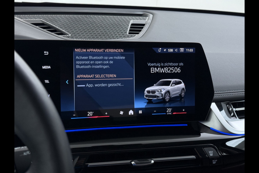 BMW X1 xDrive25e PHEV 245pk AUT-7 Leer Trekhaak Adap.Cruise Camera Navi Dual-Ecc ParkAssist Pdc Apple Carplay Android SOH 97% Hybride Lmv Elek.Achterklep Connect Drive Isofix DAB Led Regen-Lichtsensor Lane Assist Wifi AWD 1.700KG Trekgewicht 1e Eigenaar Dealeronderhouden Origineel Nederlandse Auto