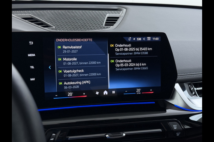 BMW X1 xDrive25e PHEV 245pk AUT-7 Leer Trekhaak Adap.Cruise Camera Navi Dual-Ecc ParkAssist Pdc Apple Carplay Android SOH 97% Hybride Lmv Elek.Achterklep Connect Drive Isofix DAB Led Regen-Lichtsensor Lane Assist Wifi AWD 1.700KG Trekgewicht 1e Eigenaar Dealeronderhouden Origineel Nederlandse Auto