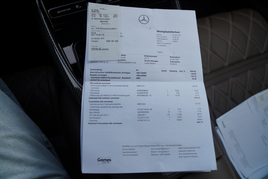 Mercedes-Benz SL-Klasse Roadster AMG 43 | Burmester | Carbon Pakket | Sport uitlaat | Stoelkoeling | Nekverwarming | 360 Cam | HuD