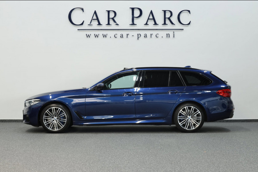 BMW 5 Serie Touring 540i xDrive M-Sport LED/VIRTUAL/SFEER/PANO/LEER+S.VERWARMING+MEMORY/19" LMV/360/ACC/ECC/12 MND GARANTIE!