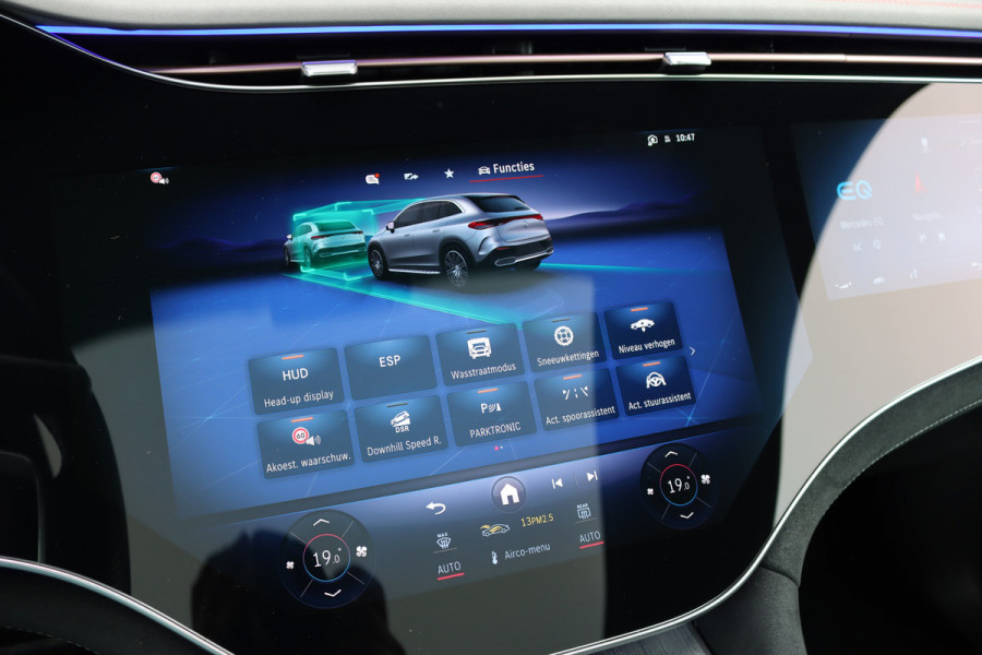 Mercedes-Benz EQE SUV 350 4MATIC AMG Line Premium+ 91 kWh | Hyperscreen | Luchtvering | Achterasbesturing | Distronic+ | Panoramadak | Burmester | Digital Light | Surround Camera | 22kW | Warmtepomp |
