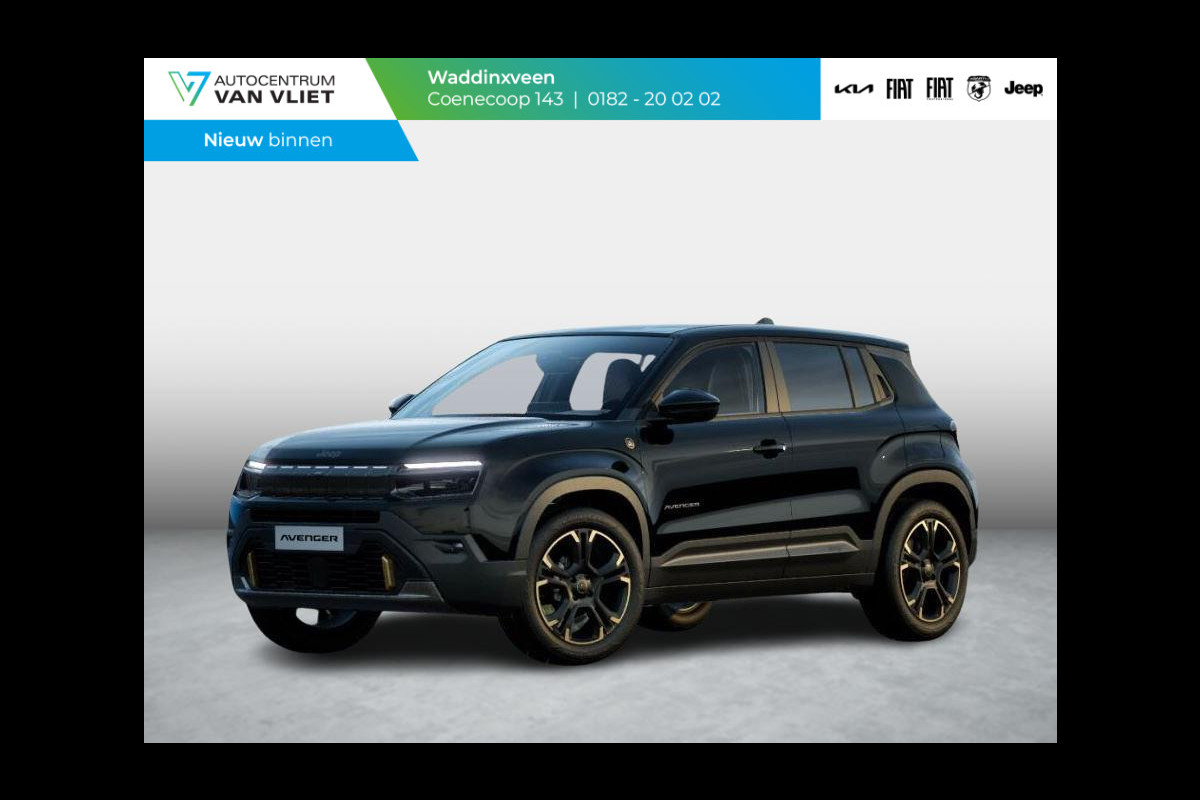 Jeep Avenger 85th Anniversary 54 kWh | Schuif/Kanteldak | Adapt. Cruise | Winter Pack | Warmtepomp | Handsfree Achterklep | Convenience Pack