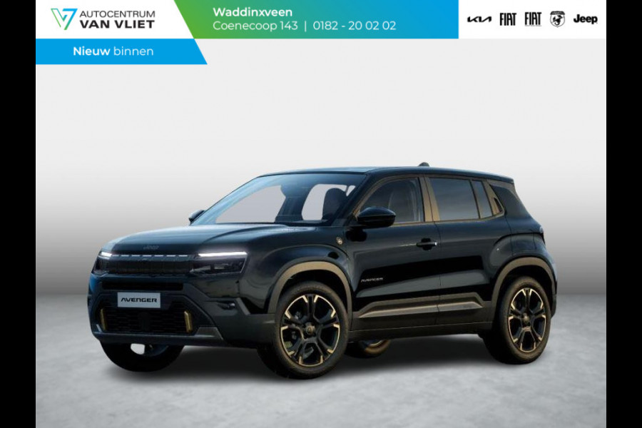 Jeep Avenger 85th Anniversary 54 kWh | Schuif/Kanteldak | Adapt. Cruise | Winter Pack | Warmtepomp | Handsfree Achterklep | Convenience Pack