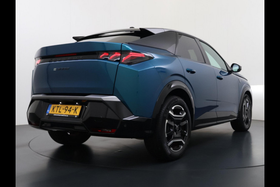 Peugeot E-3008 GT 73 kWh SOH 94% | VOOR & ACHTERSTOELEN VERWARMD | STUURVERWARMING | MEM. SEAT | STOEL MASSAGE | 360 CAMERA | DIRECT LEVERBAAR! | ADAP. CRUISE | VOLLEDIGE FABRIEKS GARANTIE TM 03-2027 |